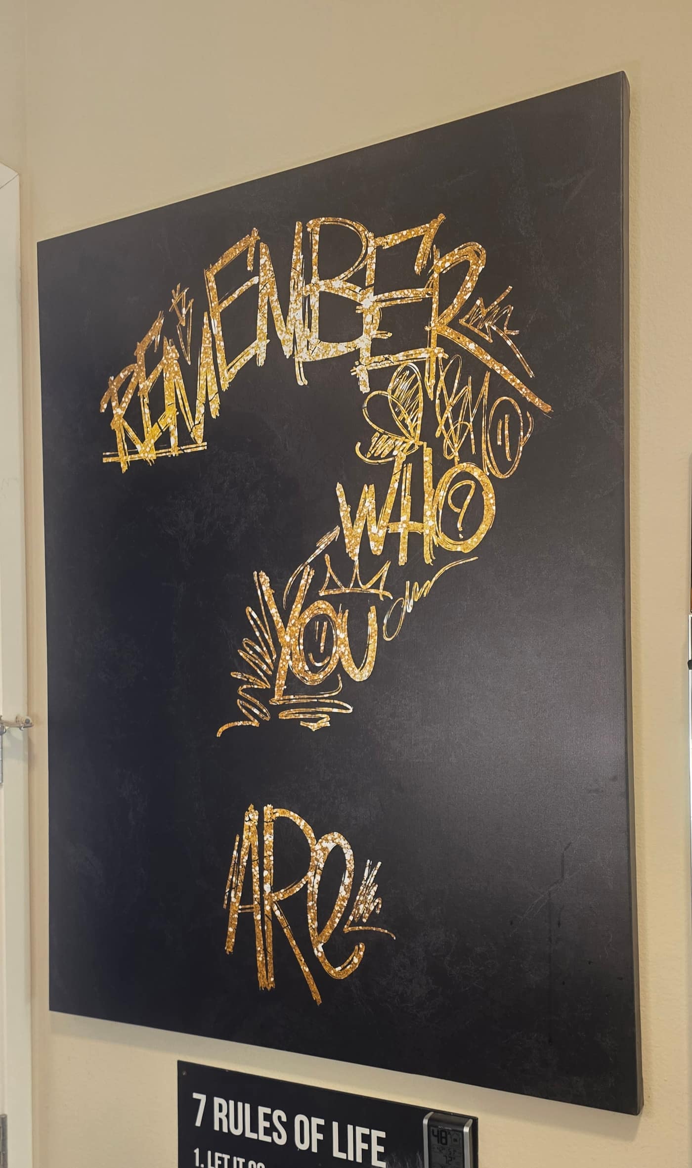 "Remember Who You Are" canvas