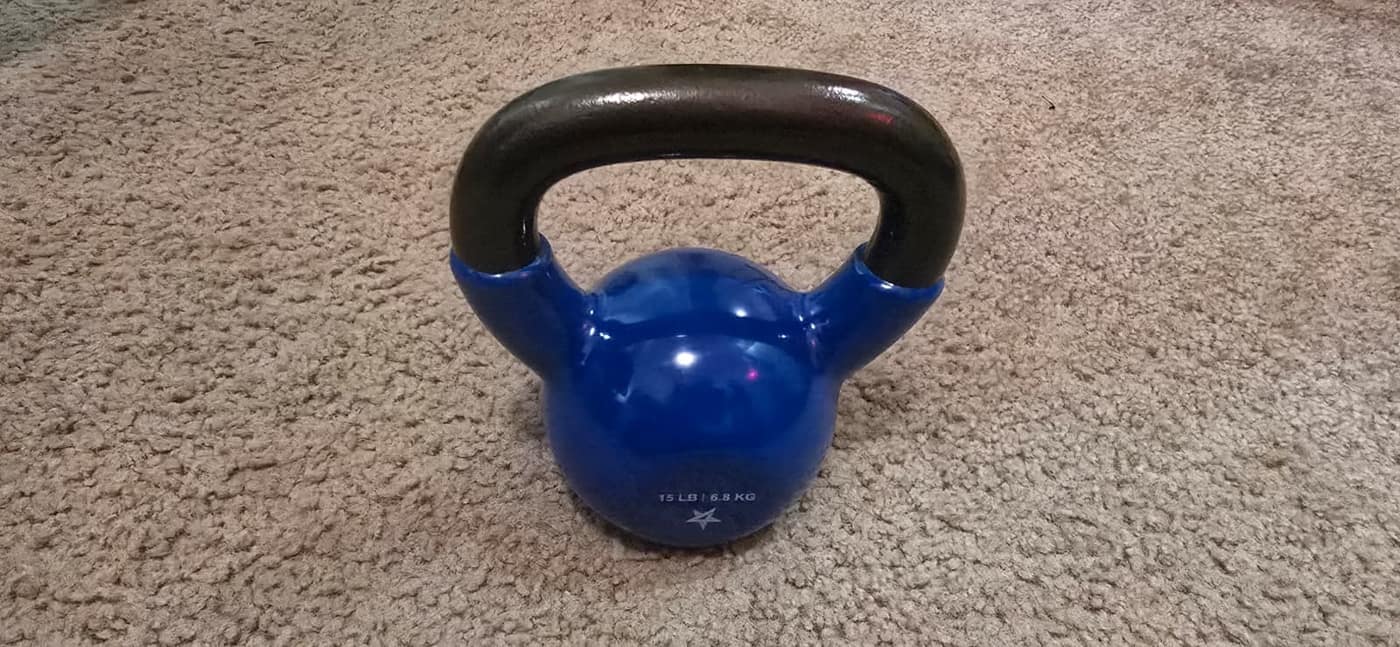 15 lb vinyl kettlebell