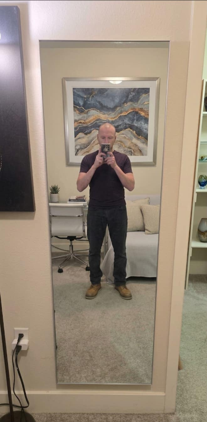 Large full-length wall mirror