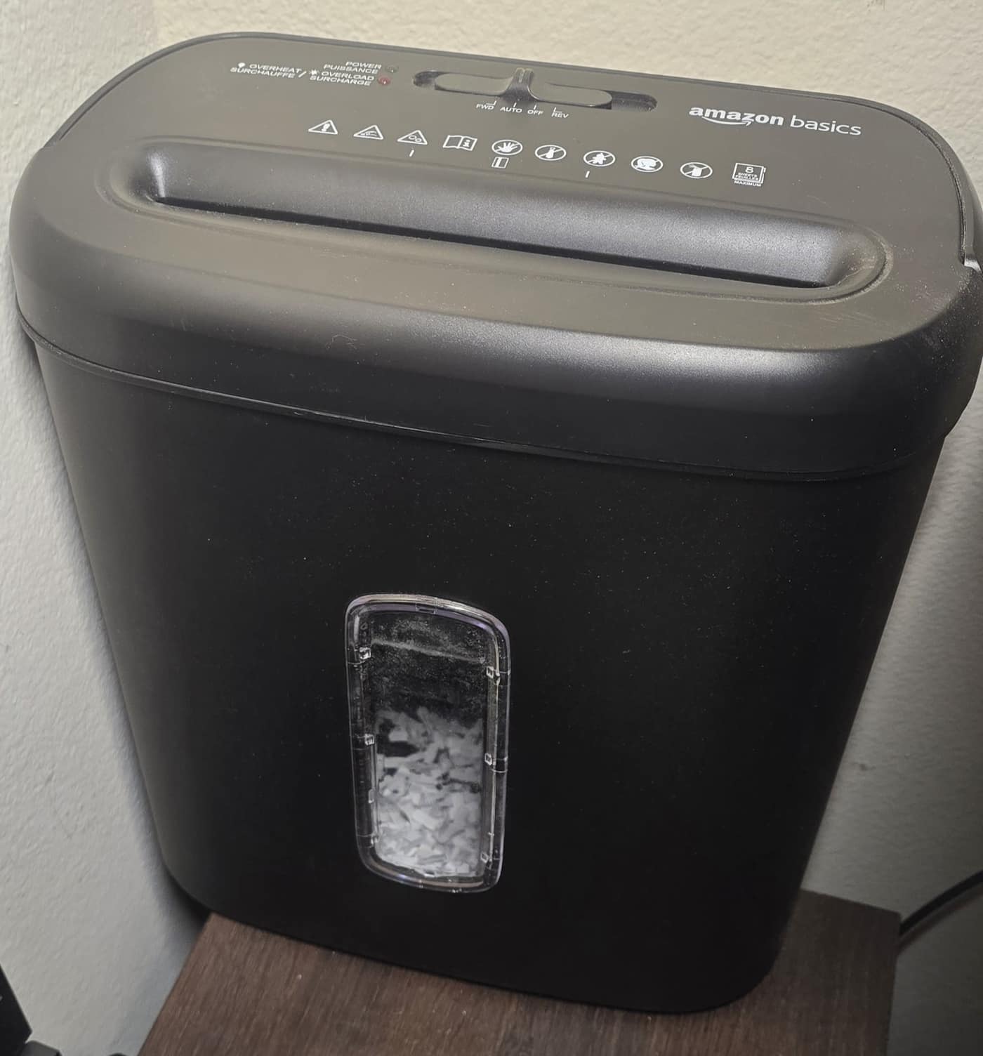 Amazon Basics cross-cut paper shredder
