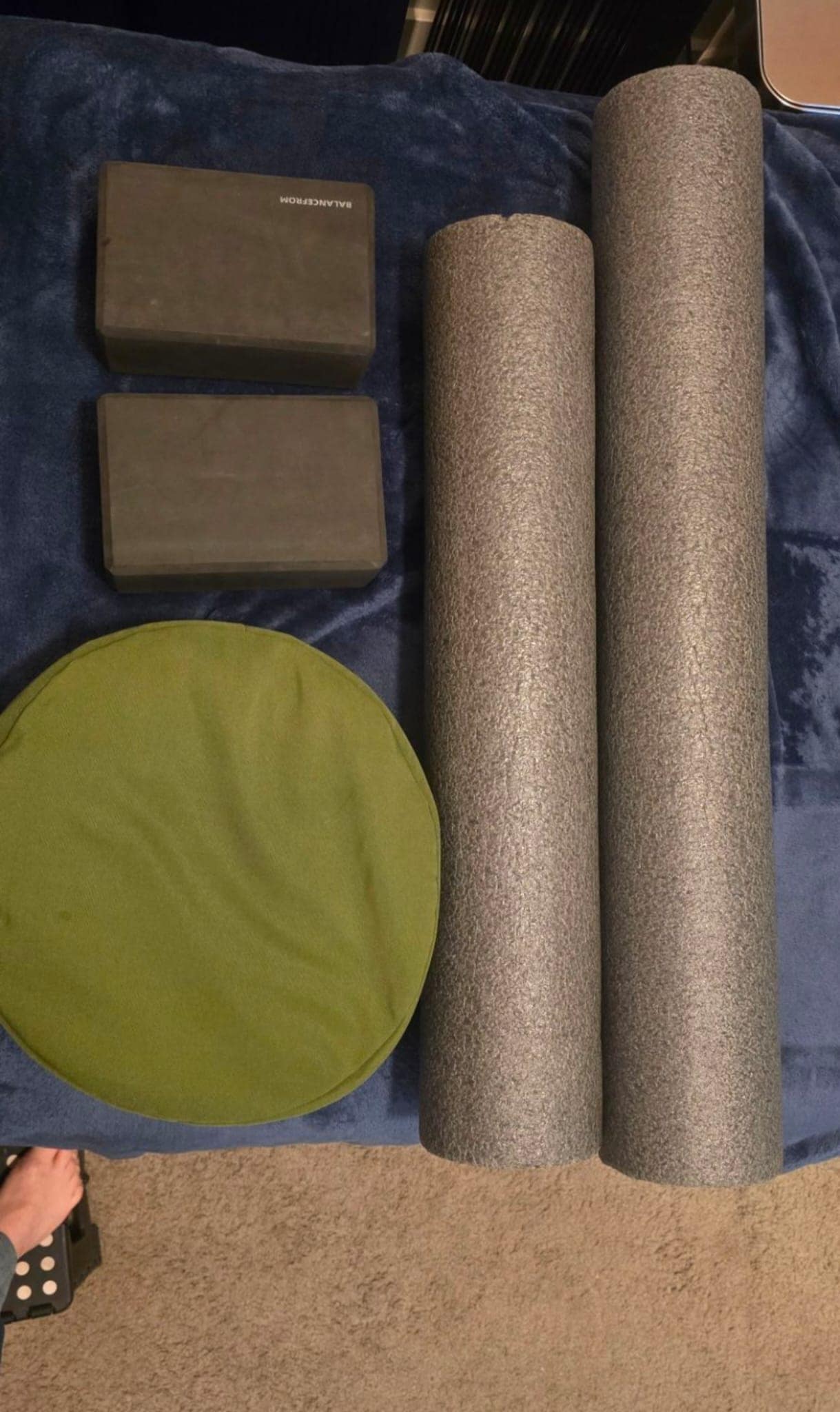 Yoga blocks + foam rollers